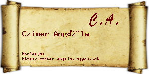 Czimer Angéla névjegykártya